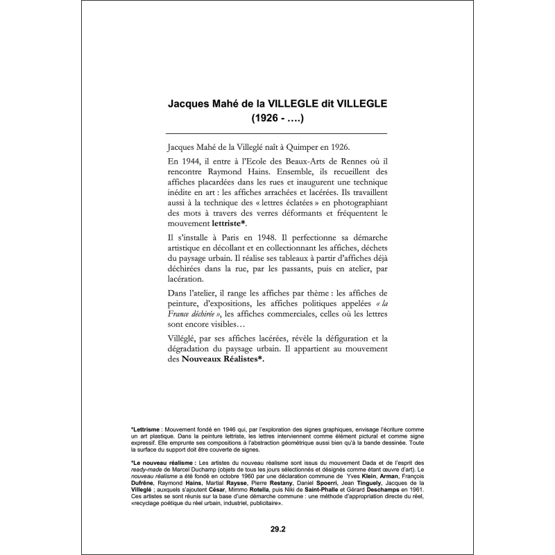 Exemple de fiche Exemple de fiche