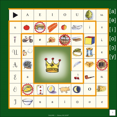 Exemple de plateau de jeu de l'oie (27 x 27 cm) Exemple de plateau de jeu de l'oie (27 x 27 cm)