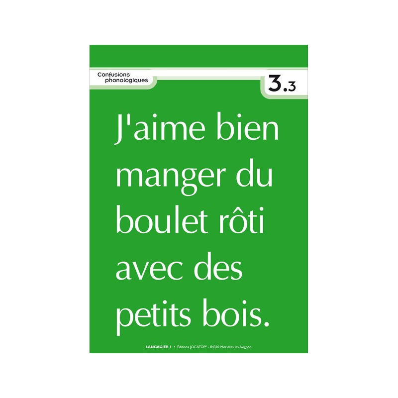 Exemple "Confusions phonologiques" Exemple "Confusions phonologiques"