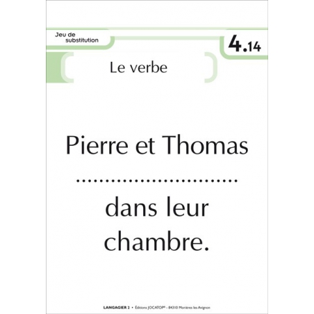 Exemple "Jeu de substitution" Exemple "Jeu de substitution"