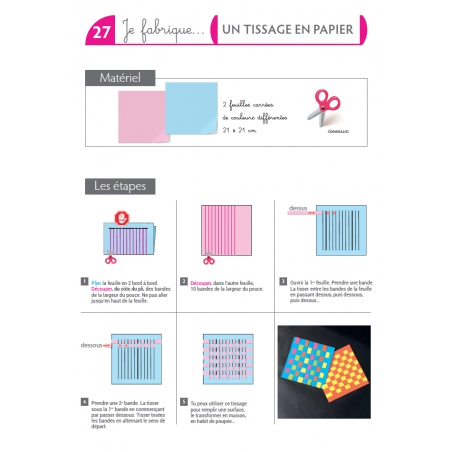 Je fabrique un tissage en papier - 1 Je fabrique un tissage en papier - 1