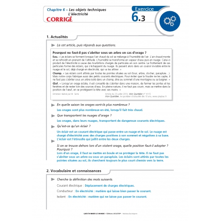 Fiche exercice avec corrigé Fiche exercice avec corrigé