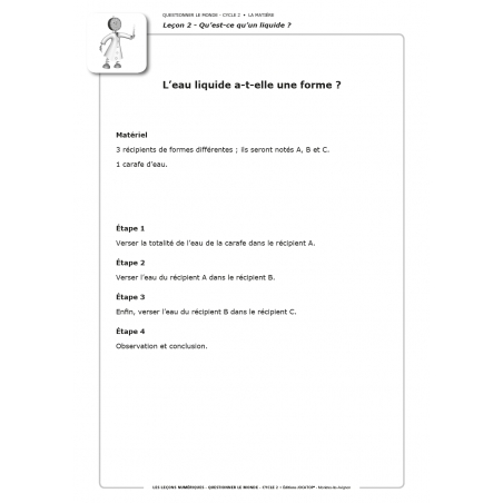 LES LEÇONS NUMÉRIQUES QUESTIONNER LE MONDE LES LEÇONS NUMÉRIQUES QUESTIONNER LE MONDE