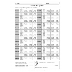 Feuille des quêtes