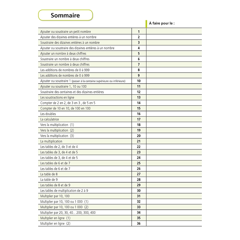 Je réussis mes calculs au CE2
