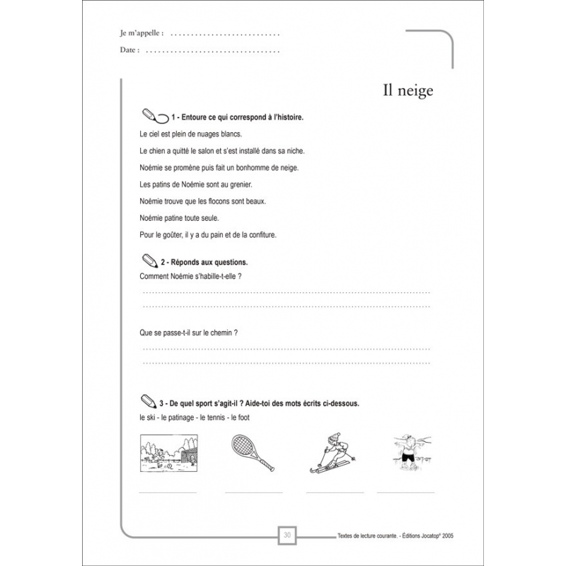 Exemple de fiche Exemple de fiche