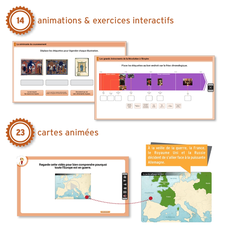 14 animations et exercices interactifs pour un apprentissage ludique et participatif23 cartes animées avec commentaire audio 14 animations et exercices interactifs pour un apprentissage ludique et participatif23 cartes animées avec commentaire audio