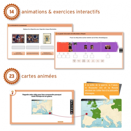 14 animations et exercices interactifs pour un apprentissage ludique et participatif23 cartes animées avec commentaire audio 14 animations et exercices interactifs pour un apprentissage ludique et participatif23 cartes animées avec commentaire audio
