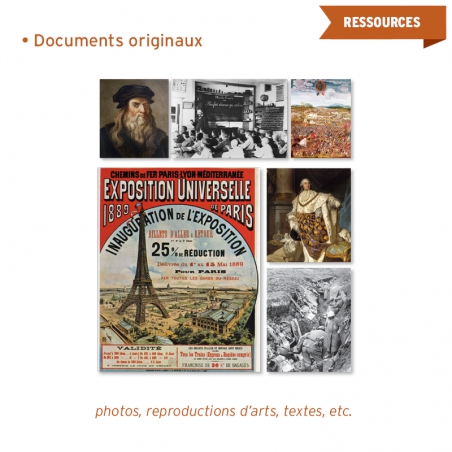 Les leçons sont enrichies par de nombreux documents originaux (photos, reproductions d’œuvres d'arts, textes, etc.). Les leçons sont enrichies par de nombreux documents originaux (photos, reproductions d’œuvres d'arts, textes, etc.).