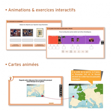 Des animations et exercices interactifs pour un apprentissage ludique et participatifDes cartes animées avec commentaire audio Des animations et exercices interactifs pour un apprentissage ludique et participatifDes cartes animées avec commentaire audio