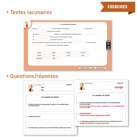 Un ensemble de textes lacunaires et d'exercices questions/réponses. Un ensemble de textes lacunaires et d'exercices questions/réponses.