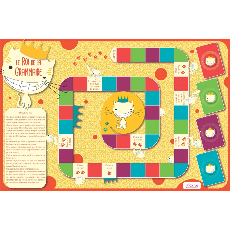 Plateau de jeu - Le roi de la Grammaire Plateau de jeu - Le roi de la Grammaire