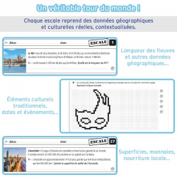 Le tour du monde de Sasha et Max • Rallye maths CM1