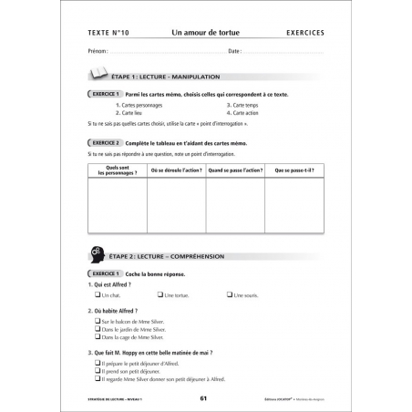 Exemple de fiche Exemple de fiche