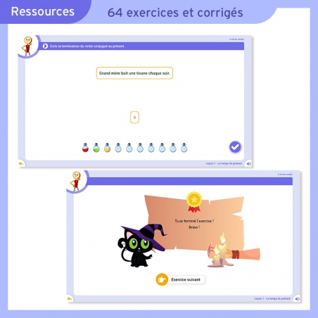 Les Leçons Interactives de Conjugaison • CM1