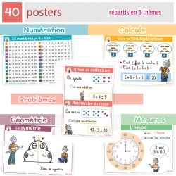 Les posters-mémos de Maths CE1 avec Bout de Gomme