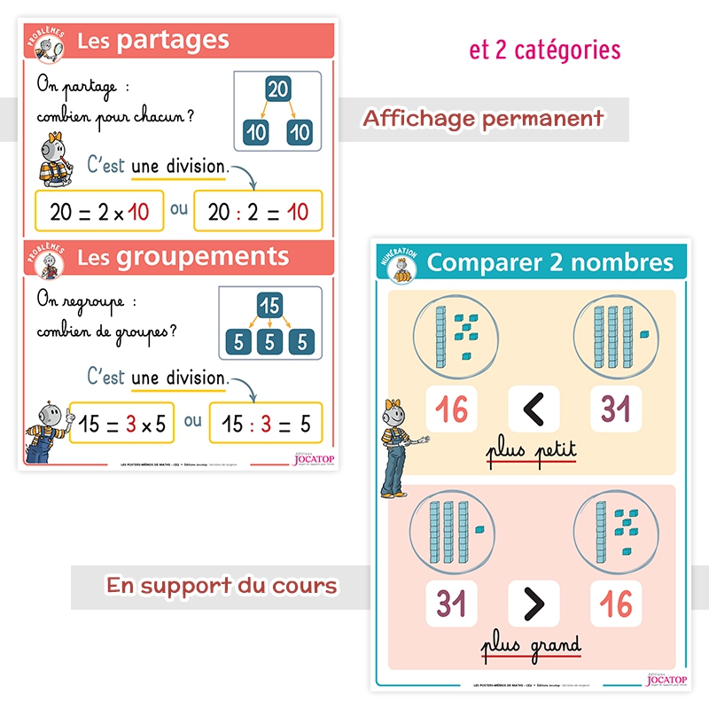 Les posters-mémos de Maths CE2 avec Bout de Gomme Les posters-mémos de Maths CE2 avec Bout de Gomme
