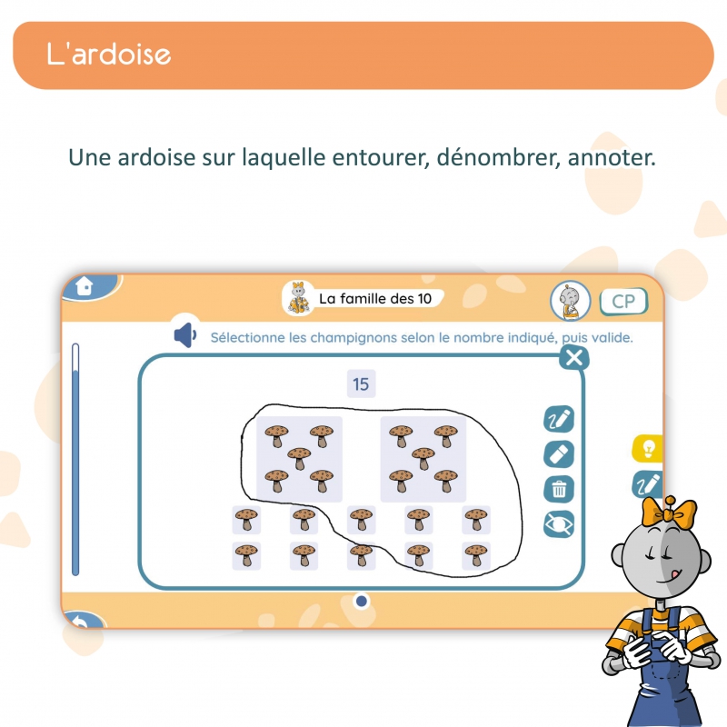 Mon application de mathématiques CP avec Bout de Gomme