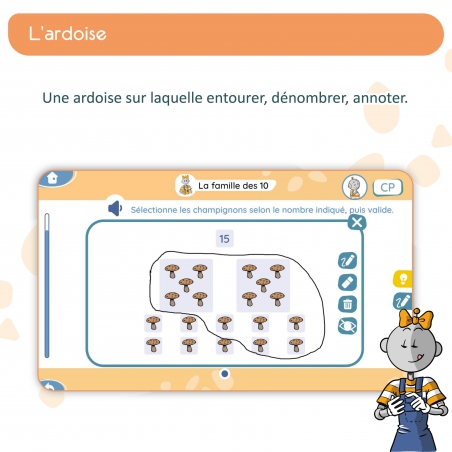 Mon application de mathématiques CP avec Bout de Gomme