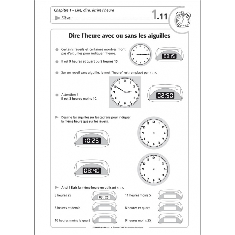 Exemple de fiche élève Exemple de fiche élève