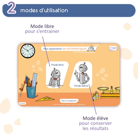 Mon application de mathématiques CM1 avec Bout de Gomme