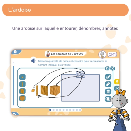 Mon application de mathématiques CM1 avec Bout de Gomme