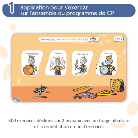 Mon application de mathématiques CM2 avec Bout de Gomme