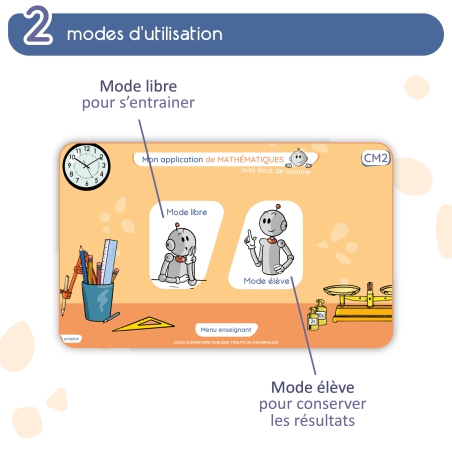 Mon application de mathématiques CM2 avec Bout de Gomme