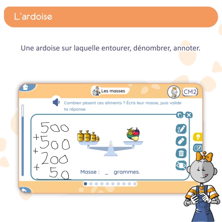 Mon application de mathématiques CM2 avec Bout de Gomme