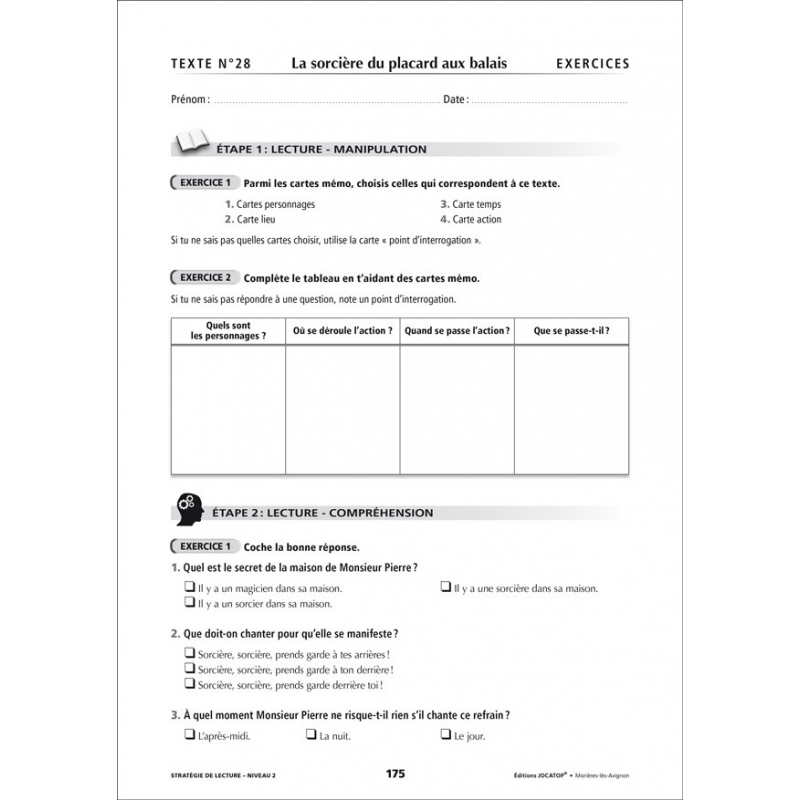 Exemple de fiche Exemple de fiche