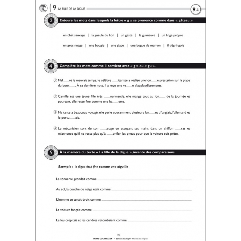 Exemple de fiche Élève Exemple de fiche Élève