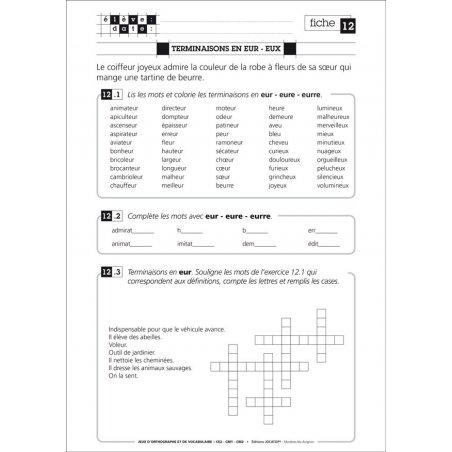 Exemple de fiche Exemple de fiche