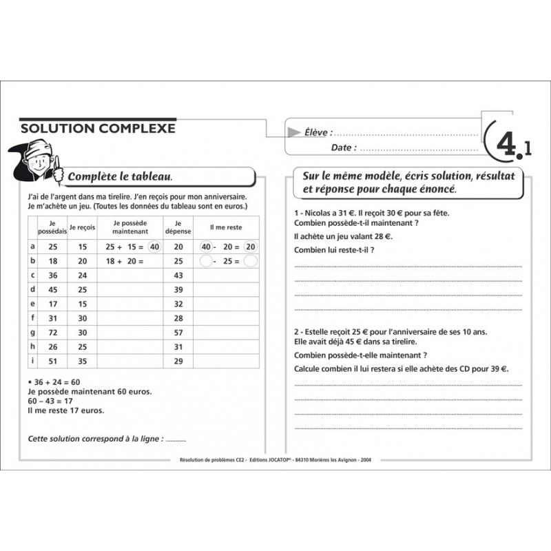 Exemple de fiche Exemple de fiche