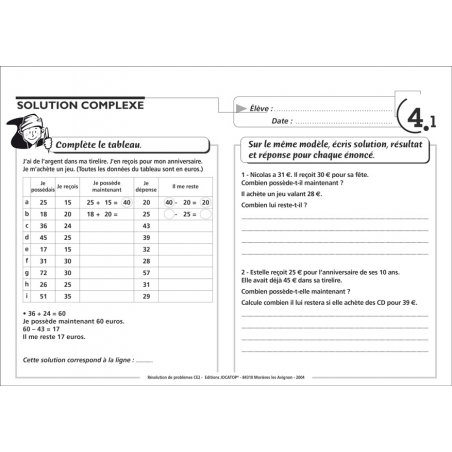 Exemple de fiche Exemple de fiche