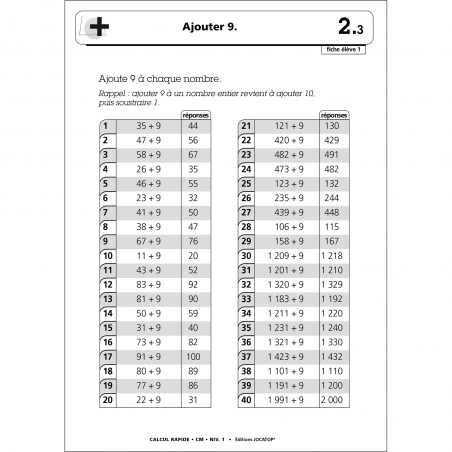 Calcul mental Calcul mental
