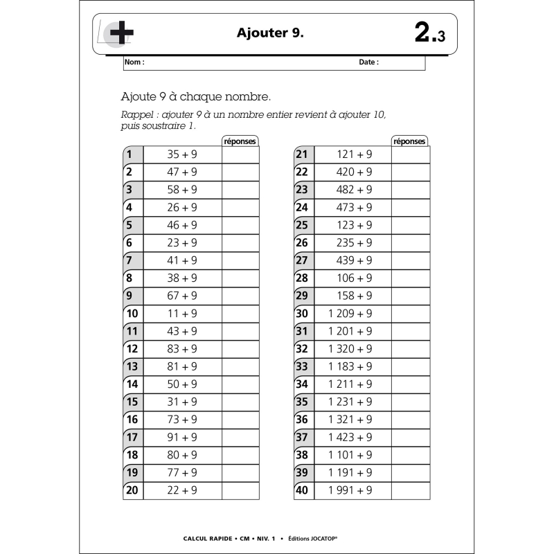 Calcul rapide Calcul rapide
