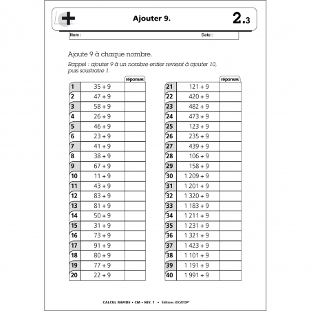 Calcul rapide Calcul rapide
